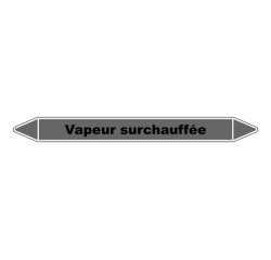 Marqueur tuyauterie - Vapeur surchauffée - Vinyle laminé