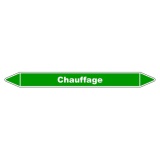 Marqueur de Tuyauterie - Chauffage - NFX 08-105 - Vinyle Laminé 150 x 12 mm