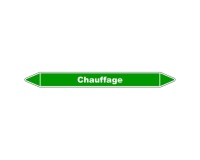 Marqueur de Tuyauterie - Chauffage - NFX 08-105 - Vinyle Laminé 150 x 12 mm