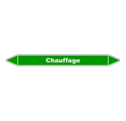 Marqueur de Tuyauterie - Chauffage - NFX 08-105 - Vinyle Laminé