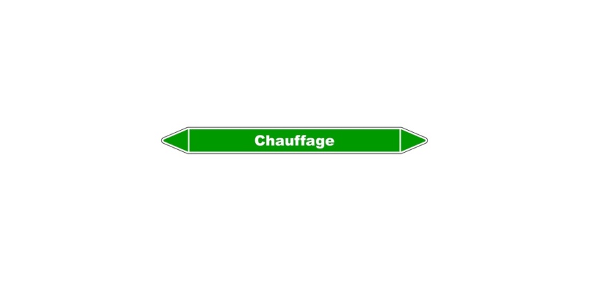 Marqueur de Tuyauterie - Chauffage - NFX 08-105 - Vinyle Laminé