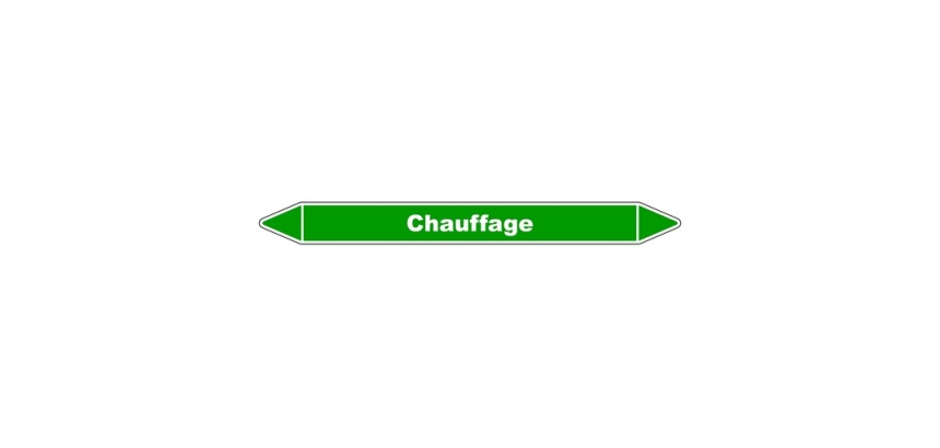 Marqueur de Tuyauterie - Chauffage - NFX 08-105 - Vinyle Laminé