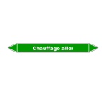 Marqueur Tuyauterie - Chauffage Aller - Vinyle Laminé - NFX 08-105