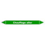 Marqueur Tuyauterie - Chauffage Aller - Vinyle Laminé - NFX 08-105 150 x 12 mm