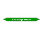 Marqueur tuyauterie - Chauffage retour - Vinyle laminé