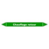 Marqueur tuyauterie - Chauffage retour - Vinyle laminé 150 x 12 mm