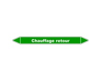 Marqueur tuyauterie - Chauffage retour - Vinyle laminé 150 x 12 mm