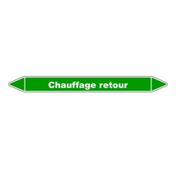 Marqueur tuyauterie - Chauffage retour - Vinyle laminé
