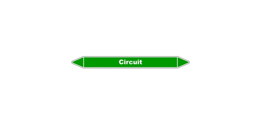 Marqueur de Tuyauterie - Circuit - NFX 08-105 - Vinyle Laminé
