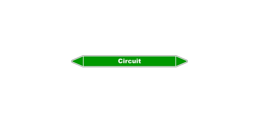 Marqueur de Tuyauterie - Circuit - NFX 08-105 - Vinyle Laminé