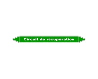 Marqueur tuyauterie - Circuit récupération - Vinyle laminé 150 x 12 mm