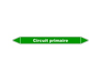 Marqueur tuyauterie - Circuit primaire - Vinyle laminé 150 x 12 mm