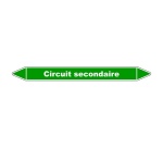 Marqueur tuyauterie - Circuit secondaire - Vinyle laminé