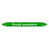 Marqueur tuyauterie - Circuit secondaire - Vinyle laminé 150 x 12 mm