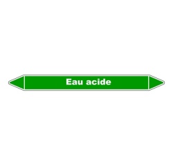 Marqueur de Tuyauterie - Eau Acide - NFX 08-105 - Vinyle Laminé