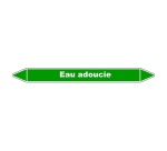 Marqueur de Tuyauterie - Eau adoucie - Vinyle Laminé - NFX 08-105