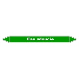 Marqueur de Tuyauterie - Eau adoucie - Vinyle Laminé - NFX 08-105 150 x 12 mm