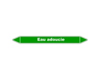 Marqueur de Tuyauterie - Eau adoucie - Vinyle Laminé - NFX 08-105 150 x 12 mm