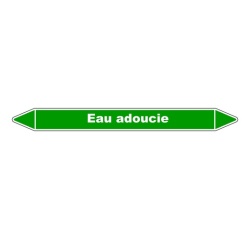 Marqueur de Tuyauterie - Eau adoucie - Vinyle Laminé - NFX 08-105