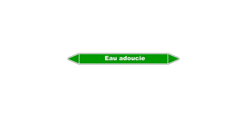 Marqueur de Tuyauterie - Eau adoucie - Vinyle Laminé - NFX 08-105