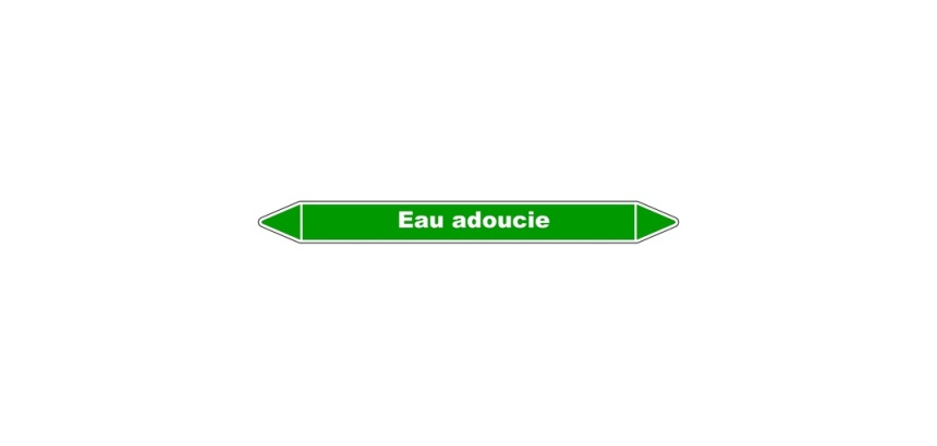 Marqueur de Tuyauterie - Eau adoucie - Vinyle Laminé - NFX 08-105