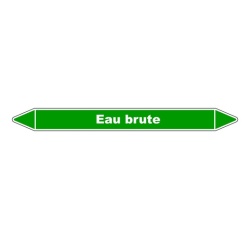 Marqueur de Tuyauterie - Eau brute - NFX 08-105 - Vinyle Laminé