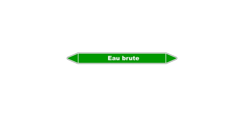 Marqueur de Tuyauterie - Eau brute - NFX 08-105 - Vinyle Laminé