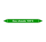 Marqueur de Tuyauterie - Eau Chaude 105°C - NFX 08-105 - Vinyle