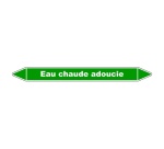 Marqueur tuyauterie - Eau chaude adoucie - Vinyle laminé