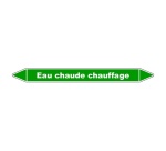 Marqueur tuyauterie - Eau chaude chauffage - Vinyle laminé