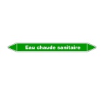 Marqueur de tuyauterie - Eau chaude sanitaire - Vinyle laminé