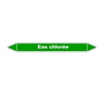 Marqueur de tuyauterie - Eau chlorée - Vinyle laminé - NFX 08-105