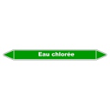 Marqueur de tuyauterie - Eau chlorée - Vinyle laminé - NFX 08-105 150 x 12 mm