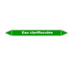 Marqueur Tuyauterie - Eau clarifloculée - Vinyle Laminé