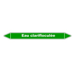 Marqueur Tuyauterie - Eau clarifloculée - Vinyle Laminé
