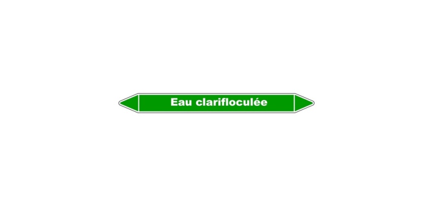 Marqueur Tuyauterie - Eau clarifloculée - Vinyle Laminé