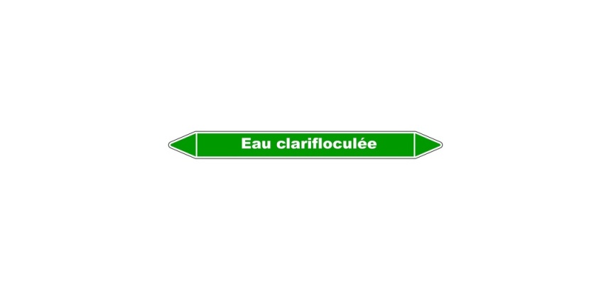 Marqueur Tuyauterie - Eau clarifloculée - Vinyle Laminé