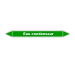 Marqueur tuyauterie - Eau condenseur - Vinyle laminé - NFX 08-105
