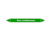Marqueur tuyauterie - Eau condenseur - Vinyle laminé - NFX 08-105 150 x 12 mm