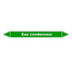 Marqueur tuyauterie - Eau condenseur - Vinyle laminé - NFX 08-105