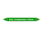 Marqueur tuyauterie - Eau condenseur retour - Vinyle laminé