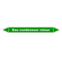 Marqueur tuyauterie - Eau condenseur retour - Vinyle laminé