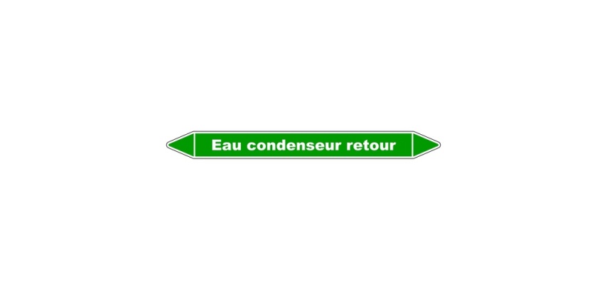Marqueur tuyauterie - Eau condenseur retour - Vinyle laminé