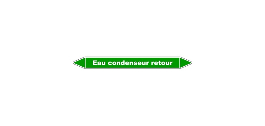 Marqueur tuyauterie - Eau condenseur retour - Vinyle laminé