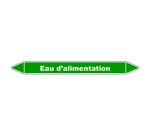 Marqueur Tuyauterie - Eau d'Alimentation - Vinyle Laminé