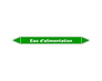 Marqueur Tuyauterie - Eau d'Alimentation - Vinyle Laminé 150 x 12 mm