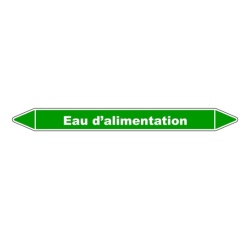 Marqueur Tuyauterie - Eau d'Alimentation - Vinyle Laminé