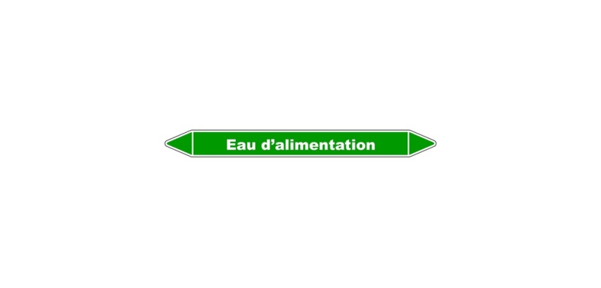 Marqueur Tuyauterie - Eau d'Alimentation - Vinyle Laminé