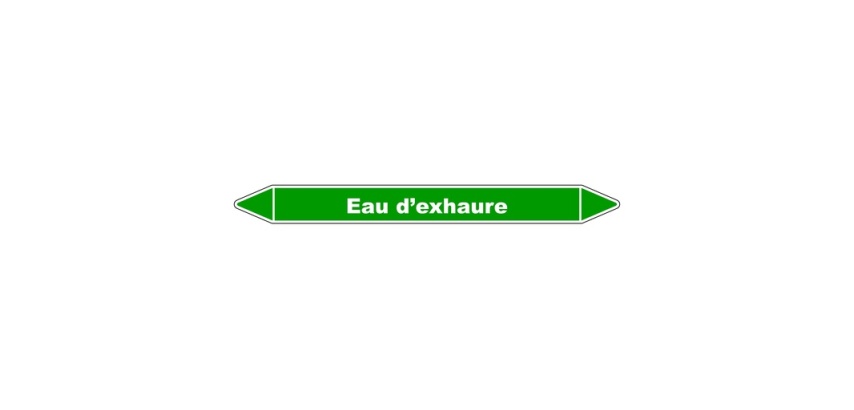 Marqueur tuyauterie - Eau d'Exhaure - Vinyle laminé - NFX 08-105