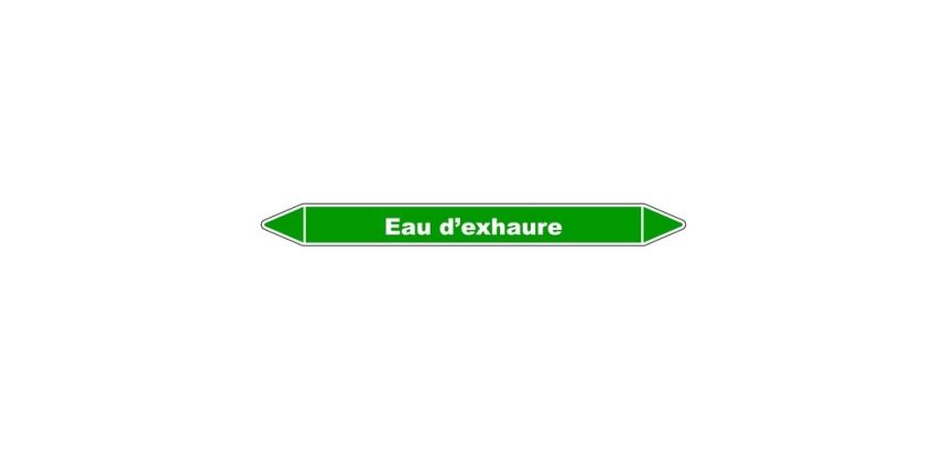 Marqueur tuyauterie - Eau d'Exhaure - Vinyle laminé - NFX 08-105